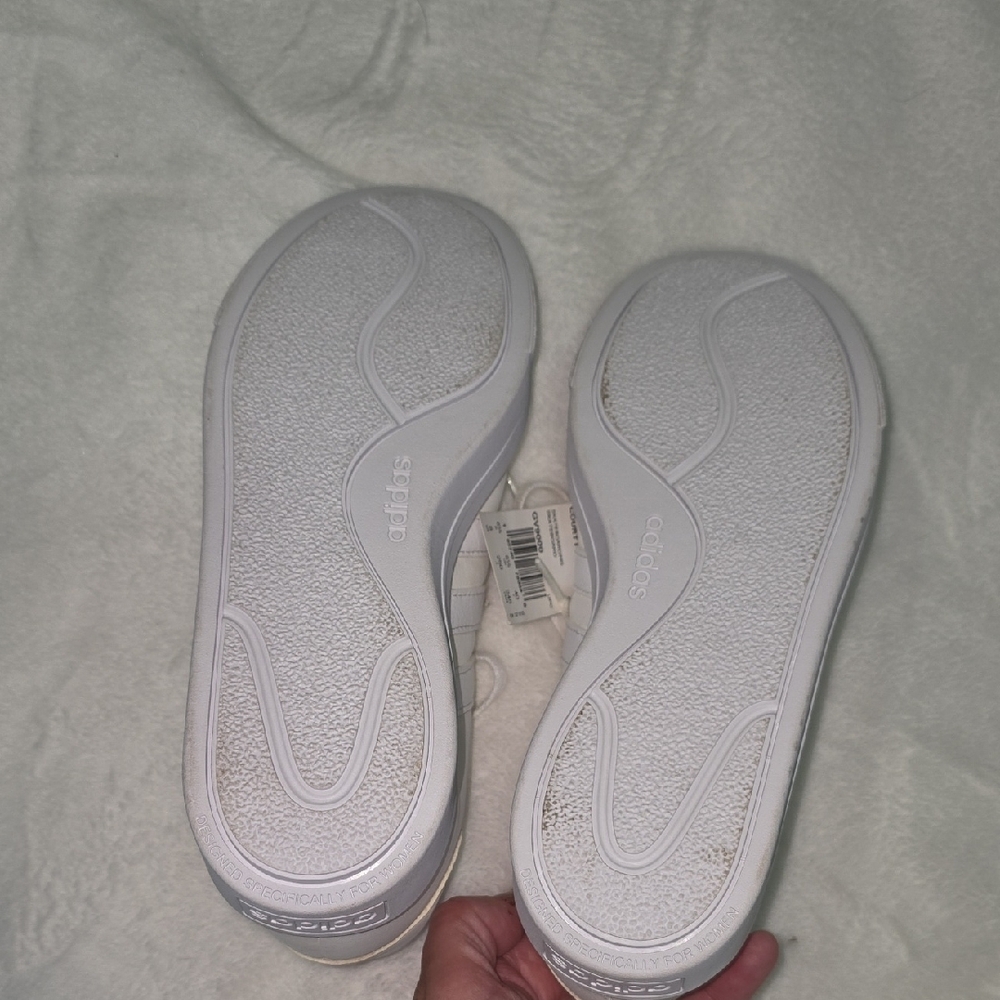 Adidas White Sneakers Court Platform Sz 8 NWT Basketball Skateboard - Picture 8 of 8